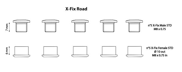 Carbon-Ti X-Fix Road Chainring Fixing Bolts -